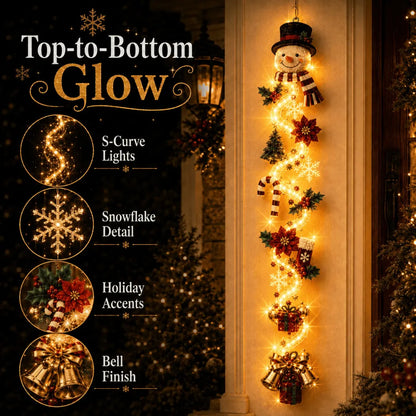 🎄Light-Up Christmas Door Hanger – 6 Festive Designs with Warm Holiday Glow ✨