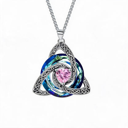✨❤️‍🔥 Birthstone Celtic Trinity Knot Necklace – Meaningful Irish Knot Pendant for Women, Anniversary & Birthday Gift
