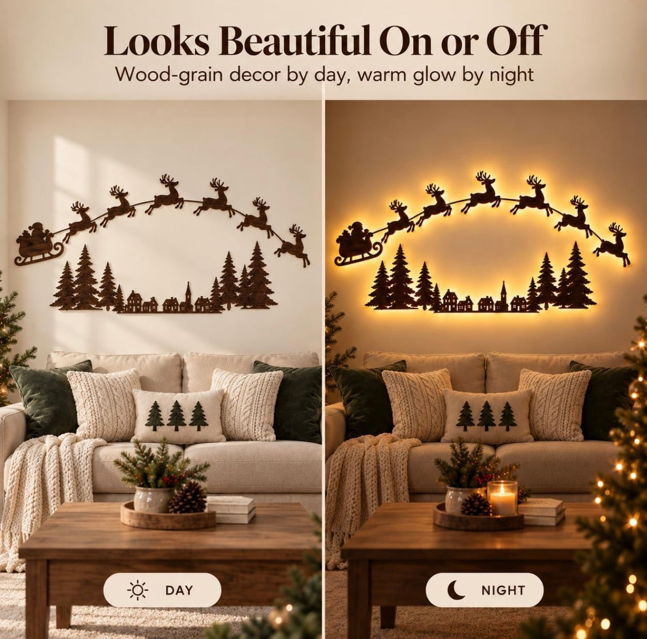 🦌 Reindeer Sleigh Press On✨