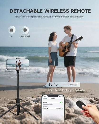 🤳🏼All-in-One Extendable Phone Tripod & Selfie Stick with Remote