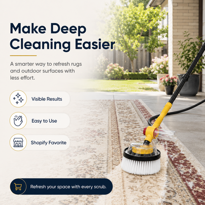 ⚡Water-Assisted Deep Cleaning Scrub Brush for Rugs, Patios & Outdoor Surfaces