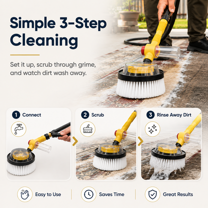 ⚡Water-Assisted Deep Cleaning Scrub Brush for Rugs, Patios & Outdoor Surfaces