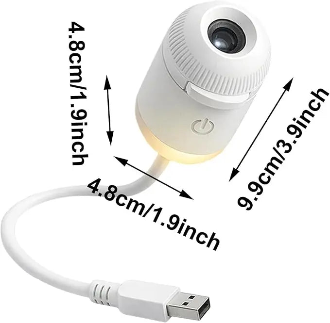 ✨🔭2-in-1 Galaxy Projector Night Light | USB Mini Star & Moon Projector for Bedroom, Adjustable Brightness, 360° Projection
