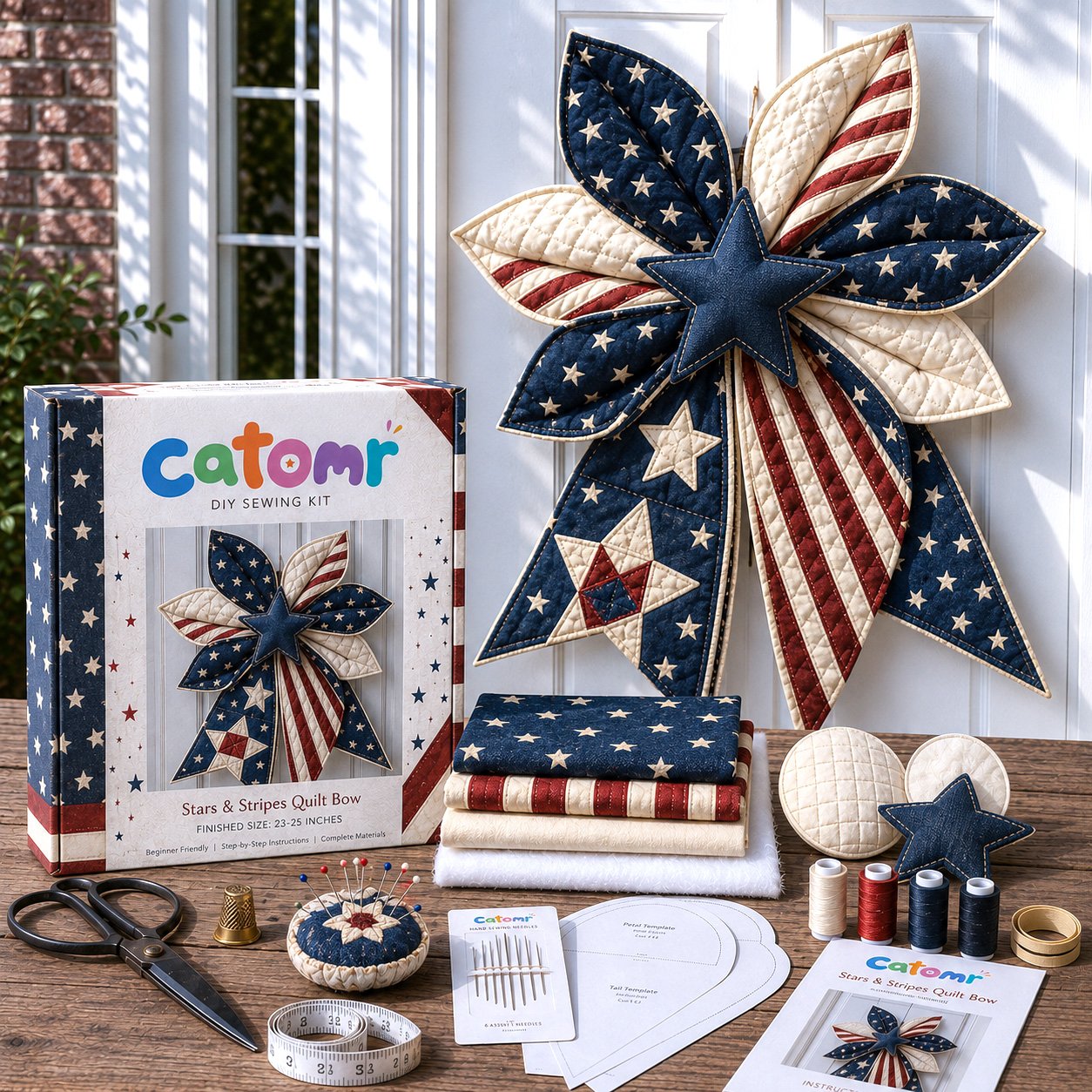 🎀Large Patchwork Bow Sewing Kit