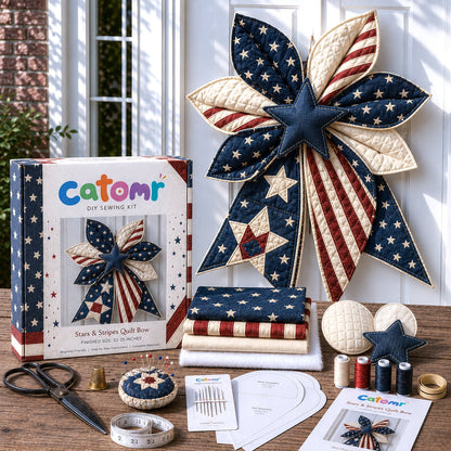 🎀Large Patchwork Bow Sewing Kit