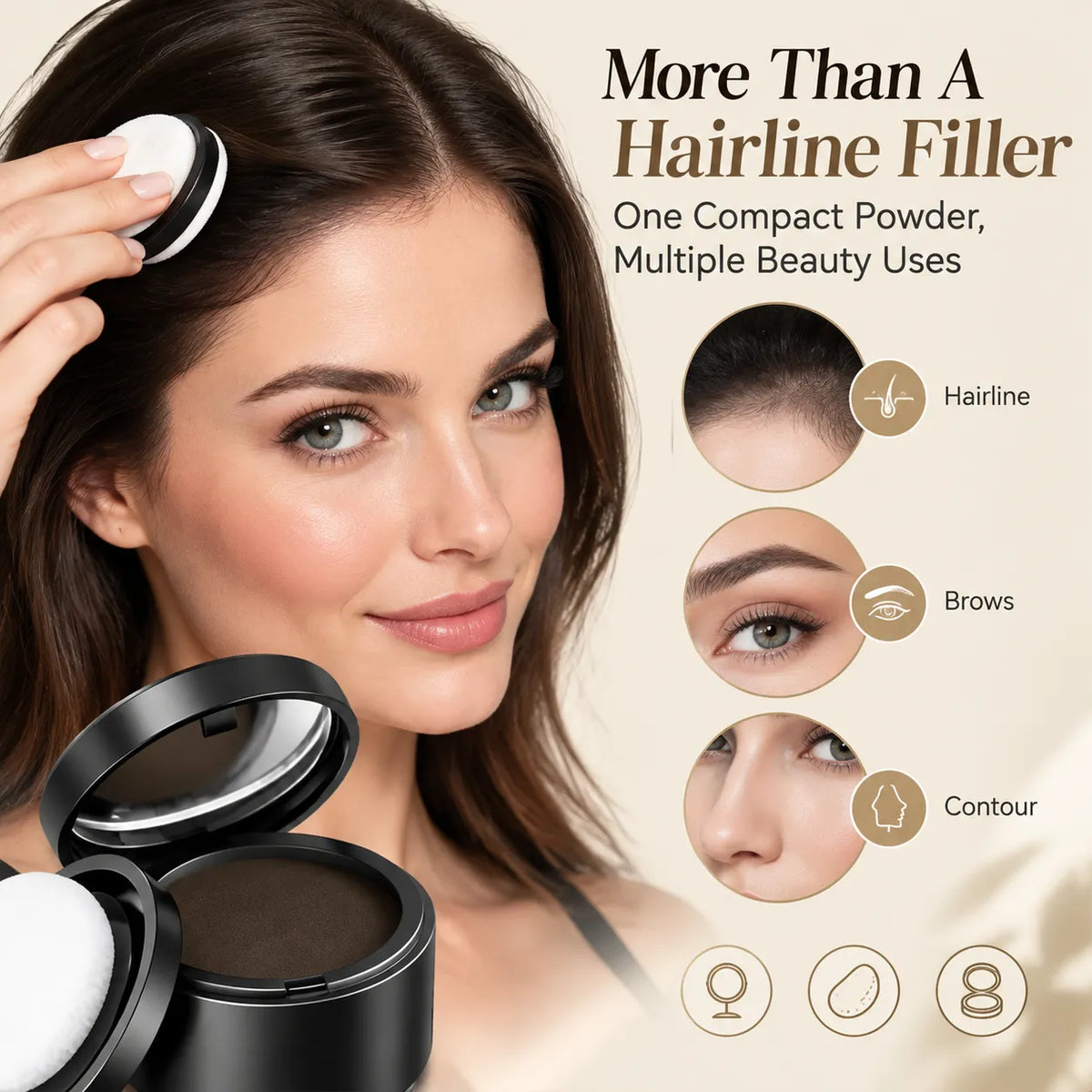 Hairline Shadow Powder – Instant Root Touch-Up & Scalp Concealer