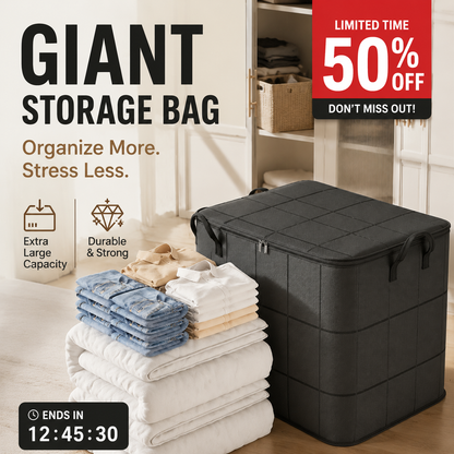 ⚡ Foldable Storage Tote – Waterproof, Dustproof, Big & Portable