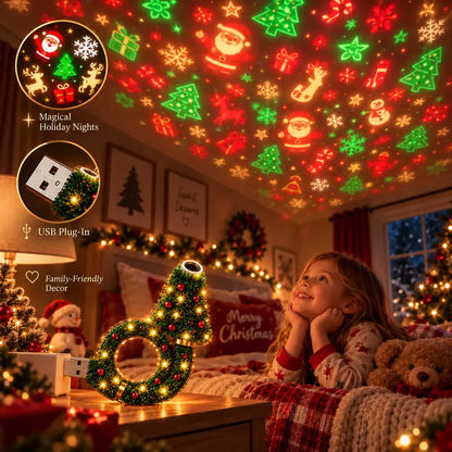 🎄2026 New USB Plug-In Christmas Projector Night Light✨