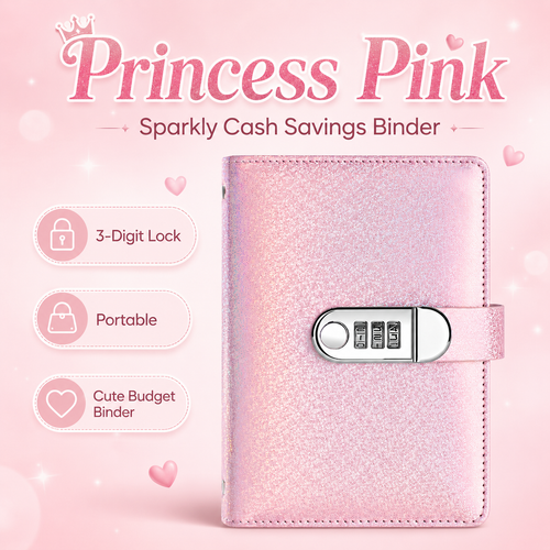 💰 Lockable Cash Savings Binder with 100 Pages
