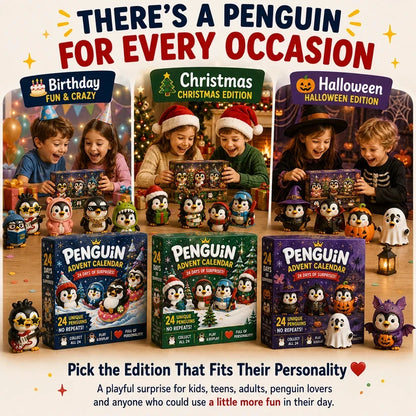 🎁🐧 24 Days of Penguin Surprises Advent Calendar – 24 Unique Penguins, 3 Fun Editions