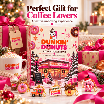🔥Last Day 50% OFF🍩 Dunkin’ Donuts 24-Day Christmas Advent Calendar – Collectible Countdown Gift For Donut Lovers