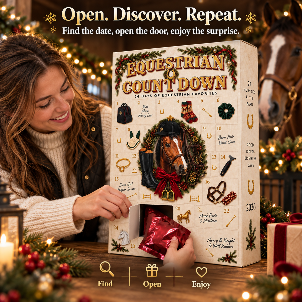 🐴 2026 Equestrian Advent Calendar – 24 Day Horse Lover Christmas Countdown