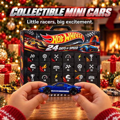 🔥24-Day Toy Car Advent Calendar – Christmas Surprise Gifts for Boys & Car Collectors