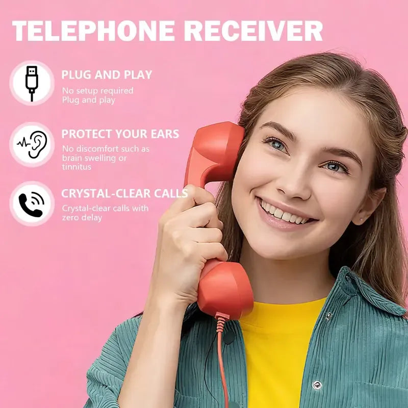 ☎️❤️Retro telephone handset with Type-C interface
