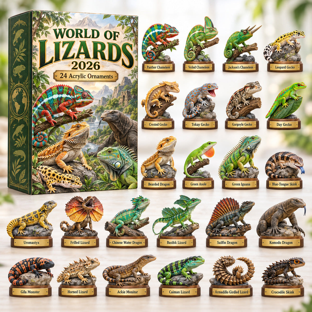 CHRISTMAS KICKOFF 49% OFF - World Of Lizards Advent Calendar 2026 - 24-Day Festive Countdown
