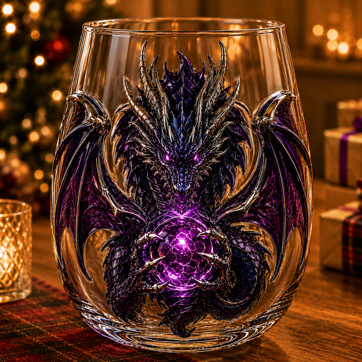 🎁3D Mythic Dragon Glass Art Cup | Luxury Raised Fantasy Glassware for Whiskey, Home Bar Décor & Legendary Gifts