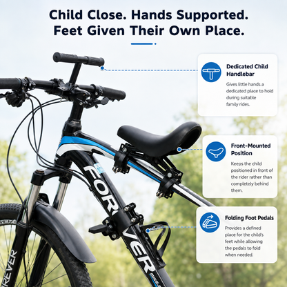 ⚡Front-Mounted Kids Bike Seat Set