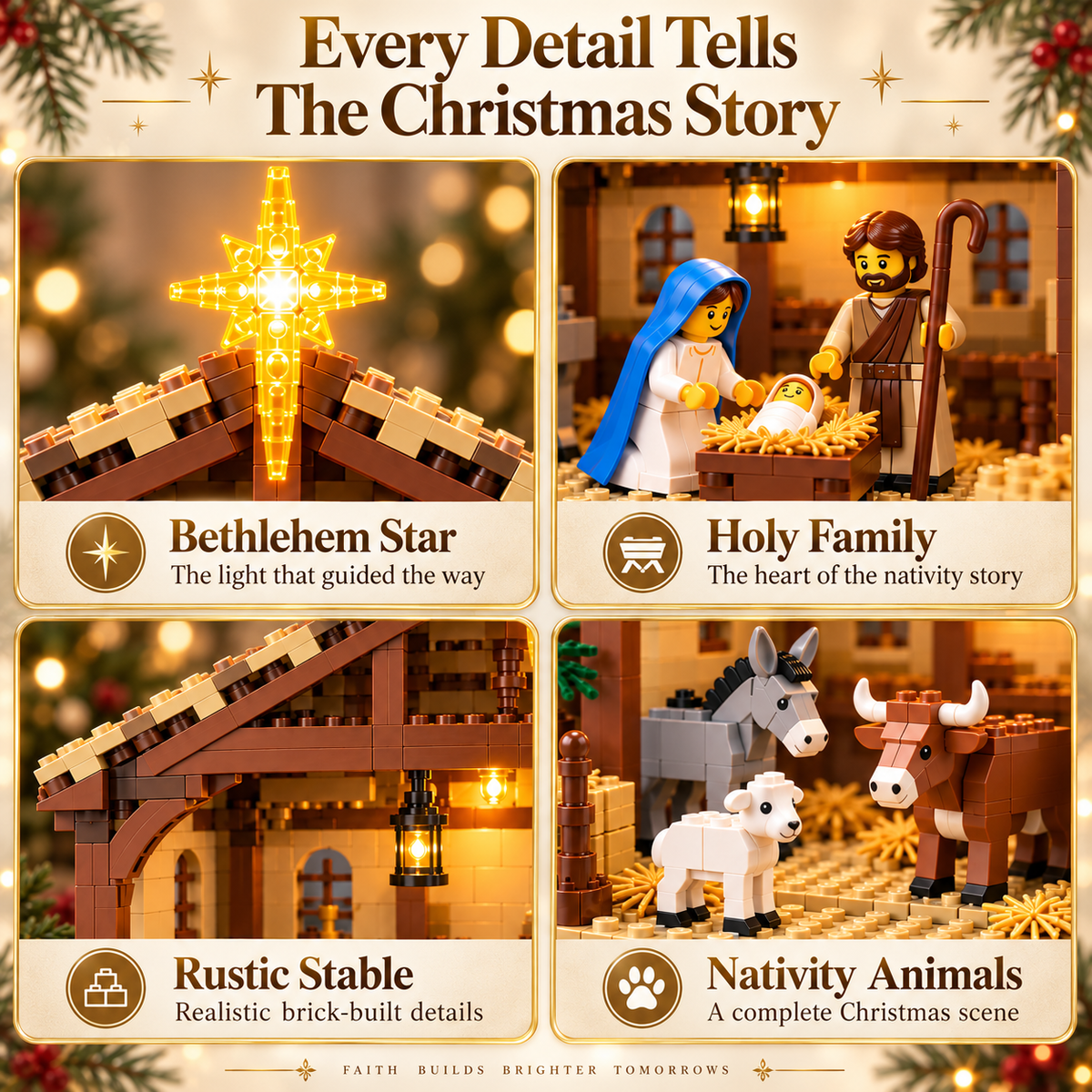 🎄 Last Day 50% OFF🌟 Build The Christmas Story – Nativity Scene Building Block Set