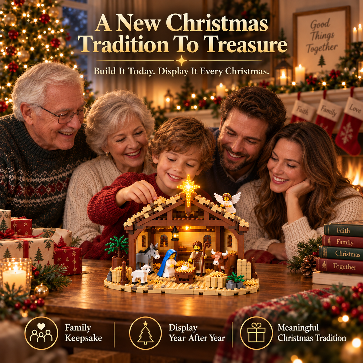 🔥🌟The Nativity Story Building Block Set