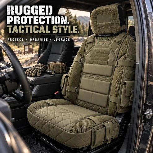 ⏳ Last day to save 49%–🚙Heavy-Duty Tactical Truck Seat Cover, Built-In Storage, Full Seat Protection & Daily Comfort 💥