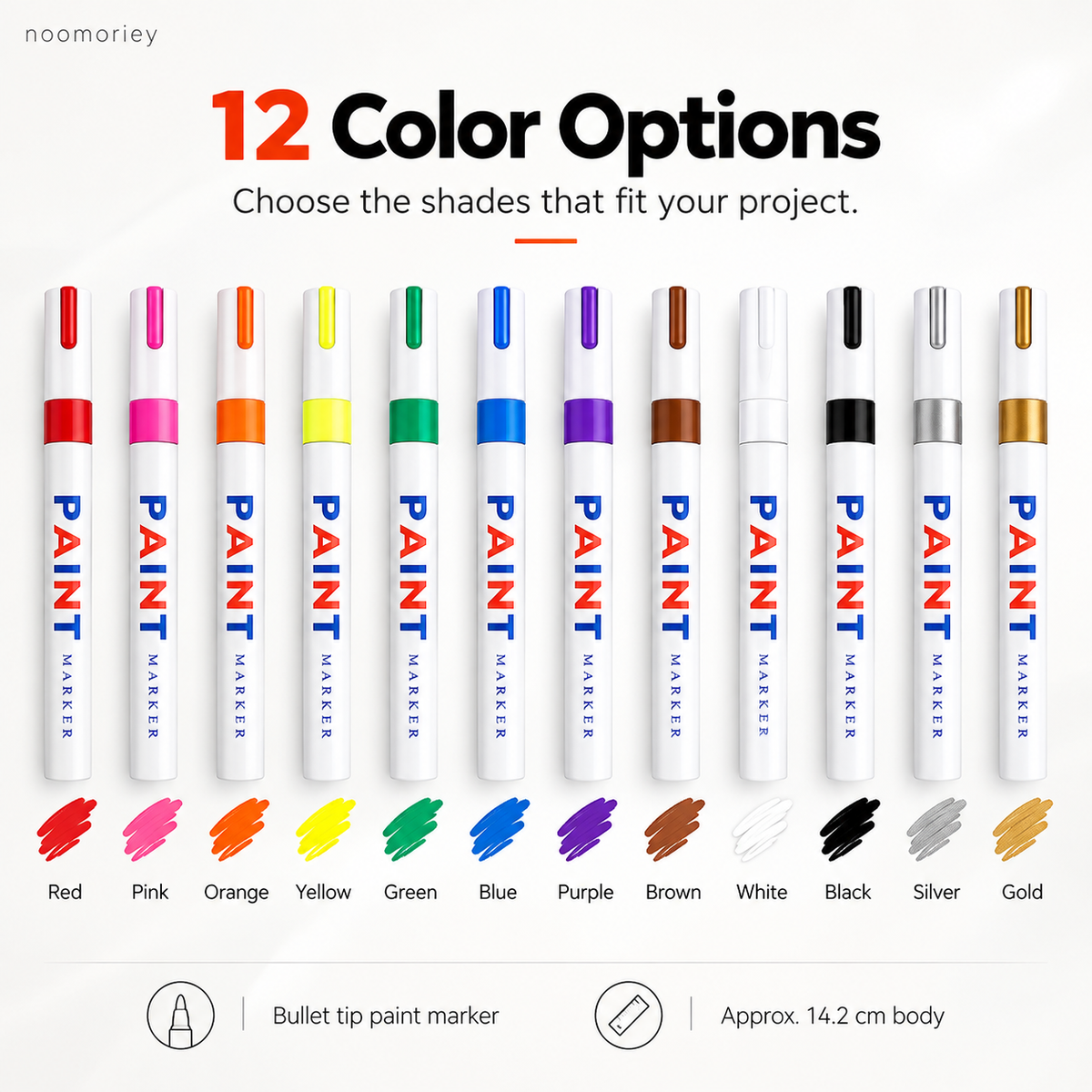 🔥🎨Waterproof Permanent Paint Marker ✒️ – Multi‑Surface Industrial Marking Pen for Tires, Metal, Stone & More