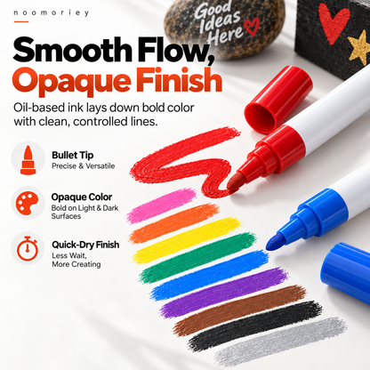 🔥🎨Waterproof Permanent Paint Marker ✒️ – Multi‑Surface Industrial Marking Pen for Tires, Metal, Stone & More