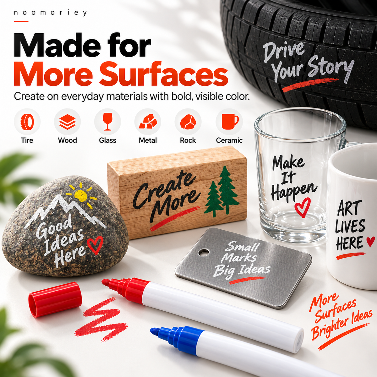 🔥🎨Waterproof Permanent Paint Marker ✒️ – Multi‑Surface Industrial Marking Pen for Tires, Metal, Stone & More