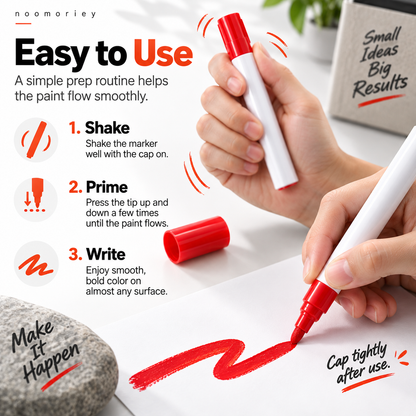 🔥🎨Waterproof Permanent Paint Marker ✒️ – Multi‑Surface Industrial Marking Pen for Tires, Metal, Stone & More