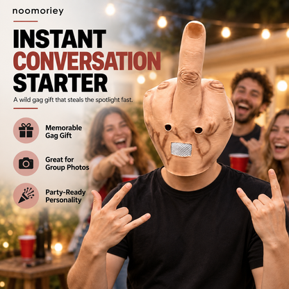 Funny Middle Finger Headpiece – Halloween Prank & Party Costume Prop