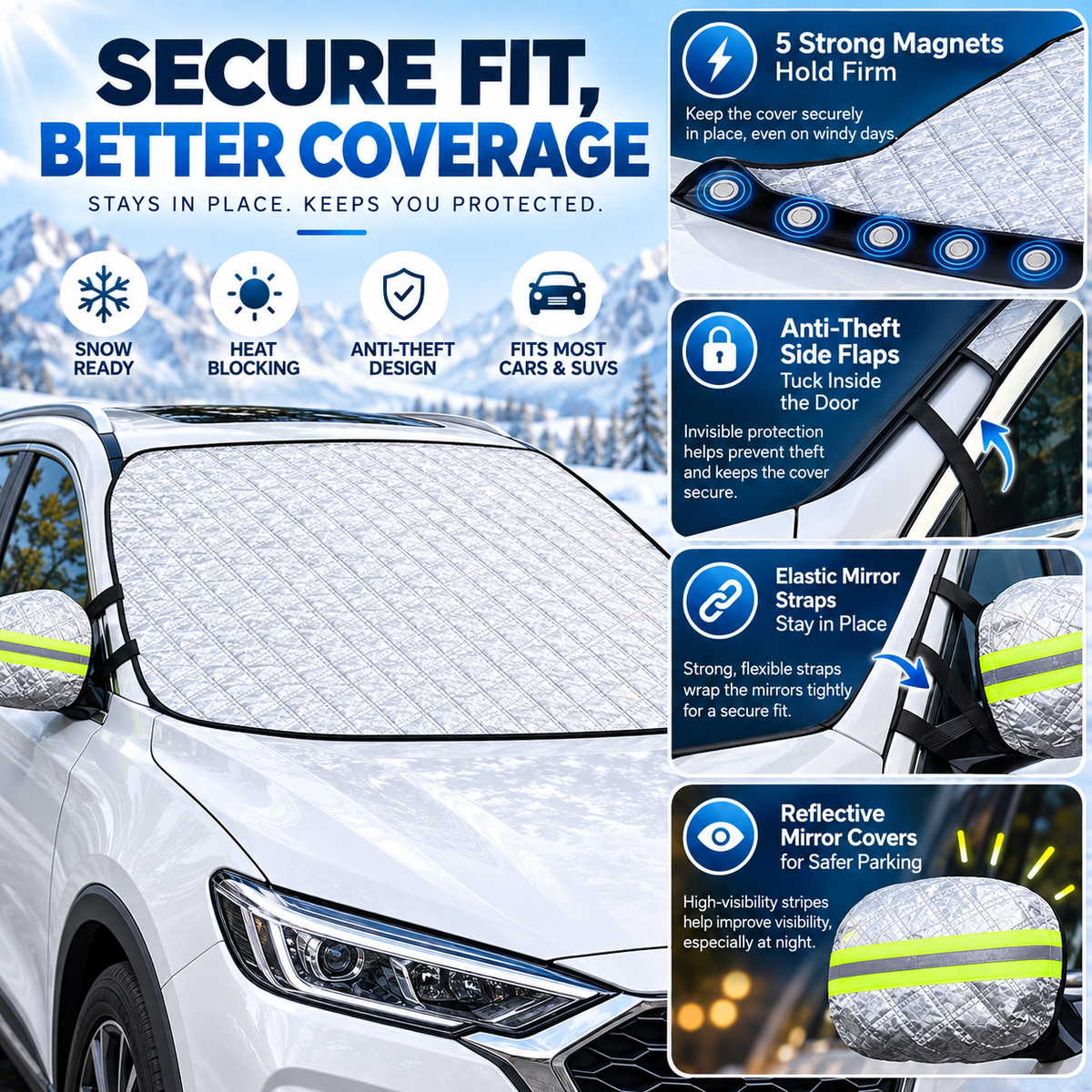 ❄️Windshield Snow Cover 57.87 x 45.66 inches