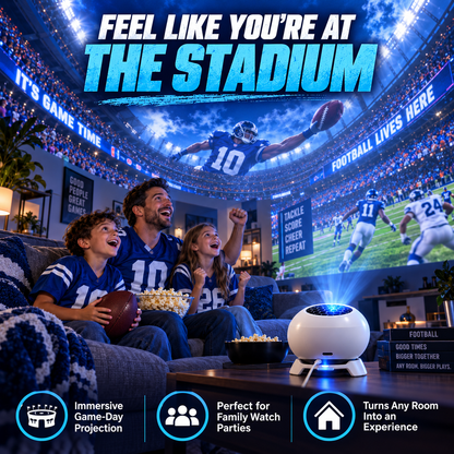 ✨ Football Game-Day Projection Light – Turn Any Room Into a Stadium-Style Zone