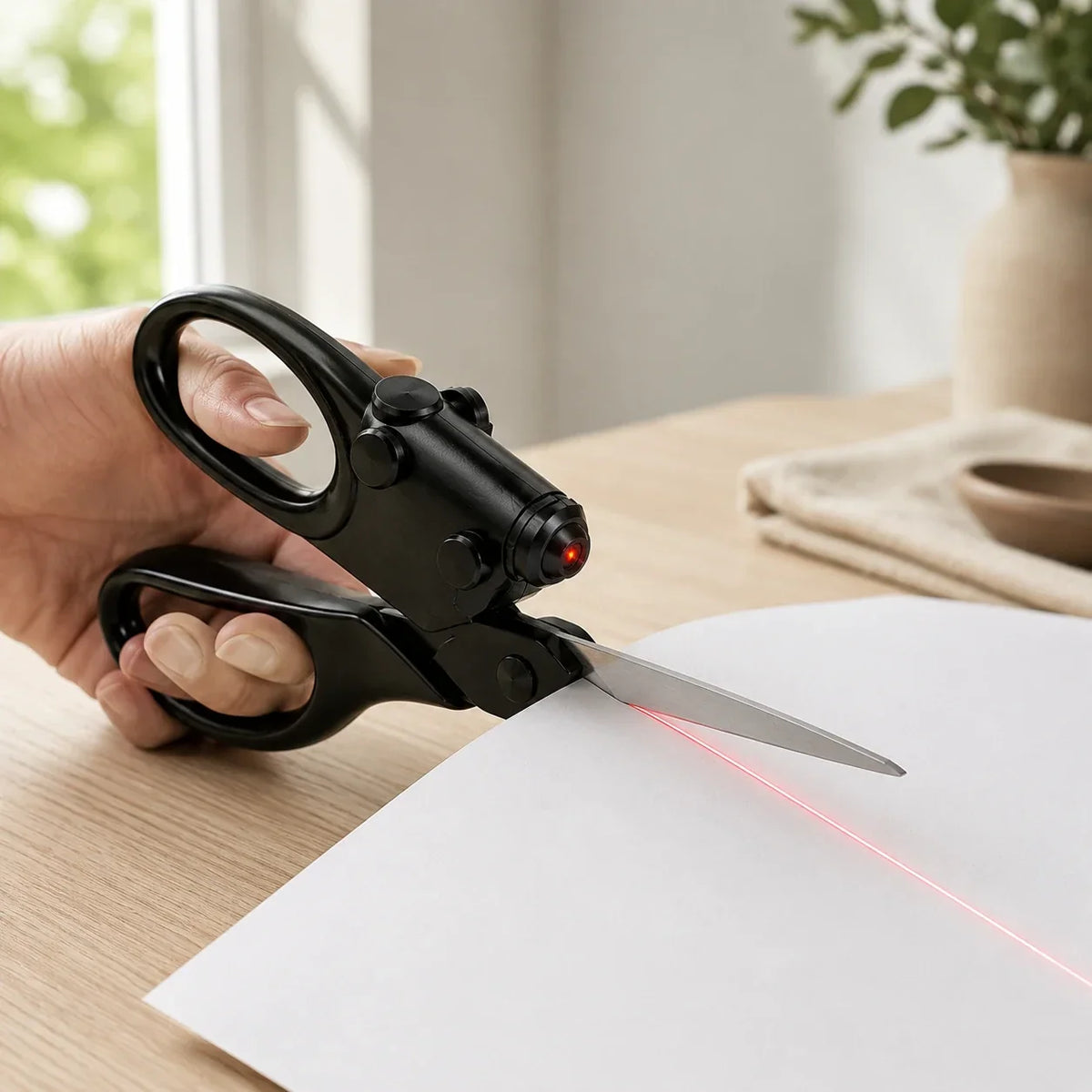Laser-Guided Precision Scissors ✂️ See Your Cutting Line Before You Cut