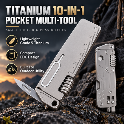 🔧 50% OFF Today! Titanium 10-in-1 Pocket Multi-Tool for Everyday Carry