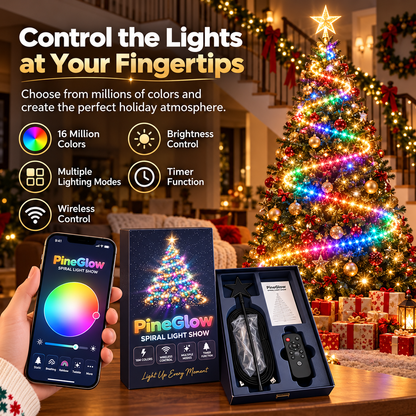 🎄✨ Smart LED Christmas Tree Lights – App-Controlled Rainbow Light Show with Magical Holiday Effects 🌈🎁
