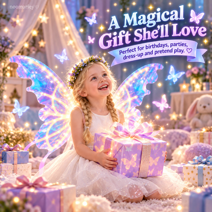 🎀🦋 Magical Moving Butterfly Wings – Light Up Fairy Costume For Kids & Parties