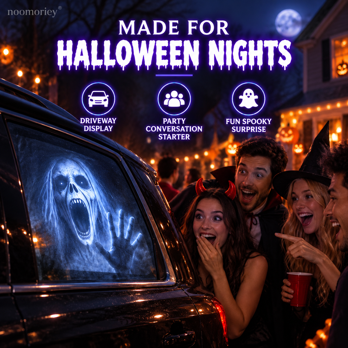 👻 Halloween Window Projector 🎃 16 Spooky Films USB Powered Holiday Decor