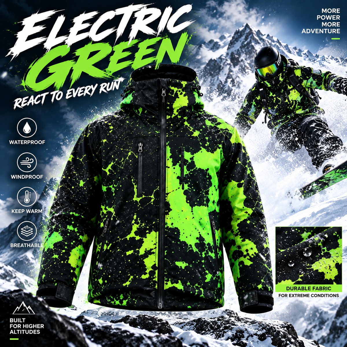 ❄️ Snow-Activated Jacket – Two Looks in One
