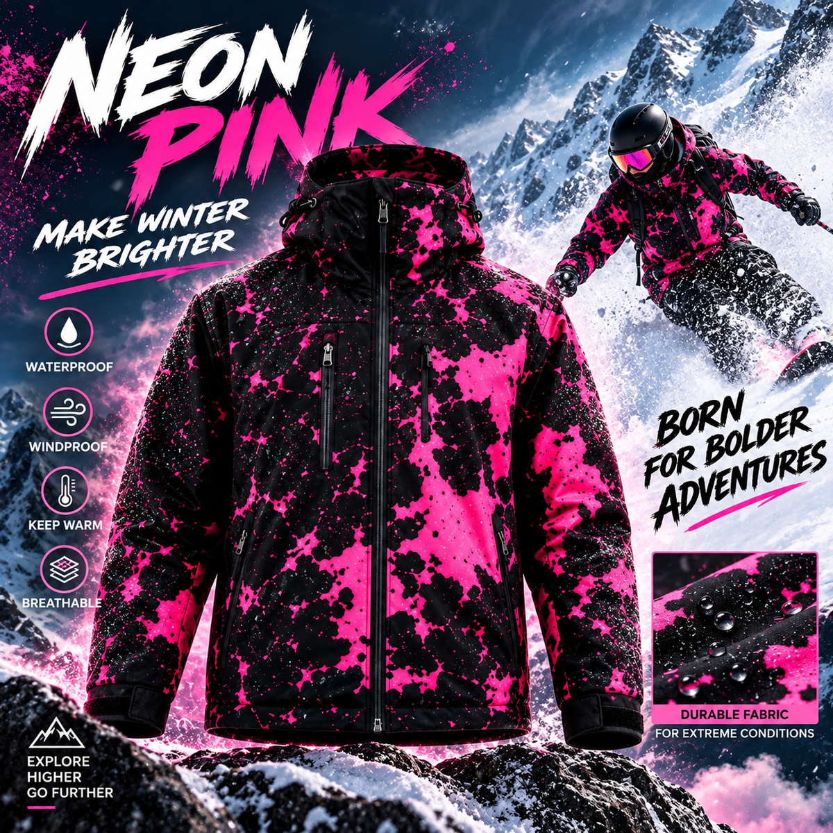 ❄️ Snow-Activated Jacket – Two Looks in One