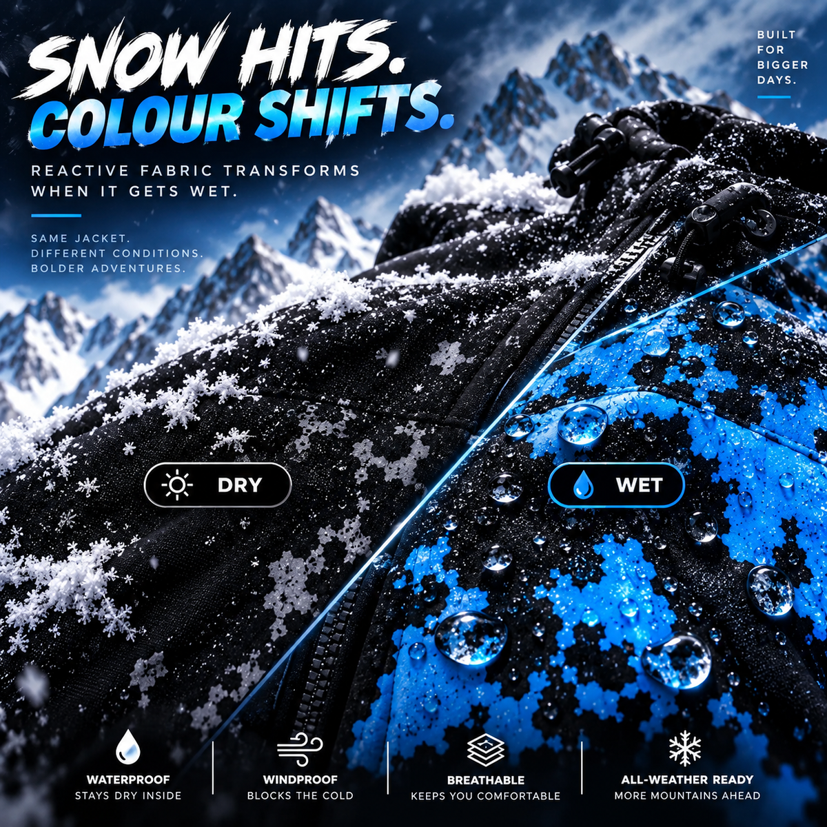 ❄️ Snow-Activated Jacket – Two Looks in One