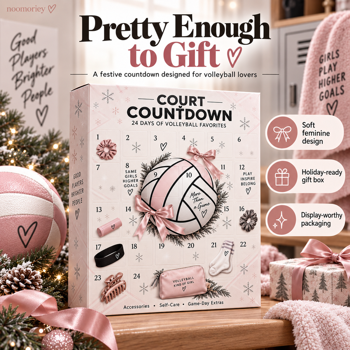 🔥 24-Day Volleyball Advent Calendar – Game-Day Gifts & Accessories for Volleyball Lovers🏐