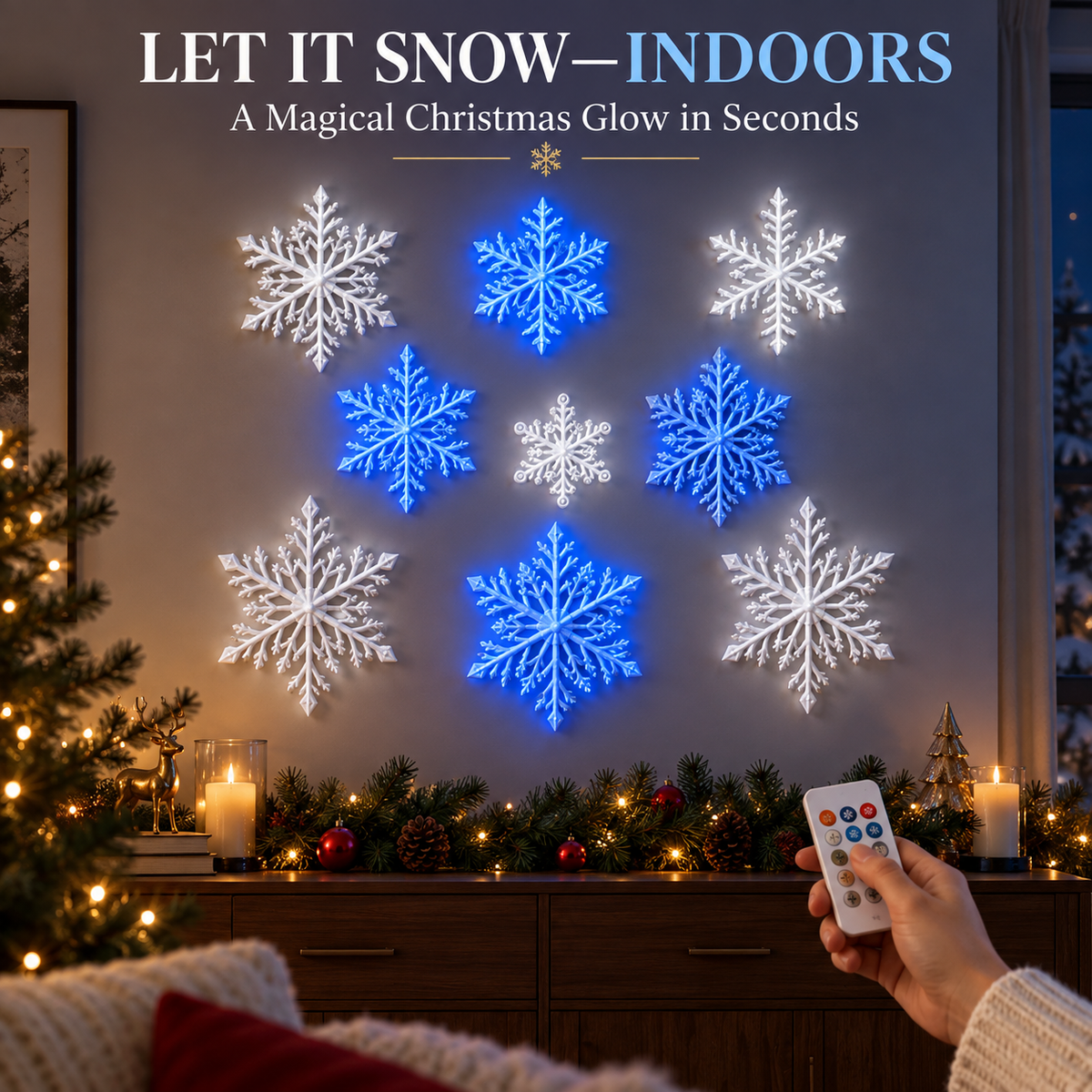 🧊LED Snowflake Wall Lights — 3D Christmas Wall Decor