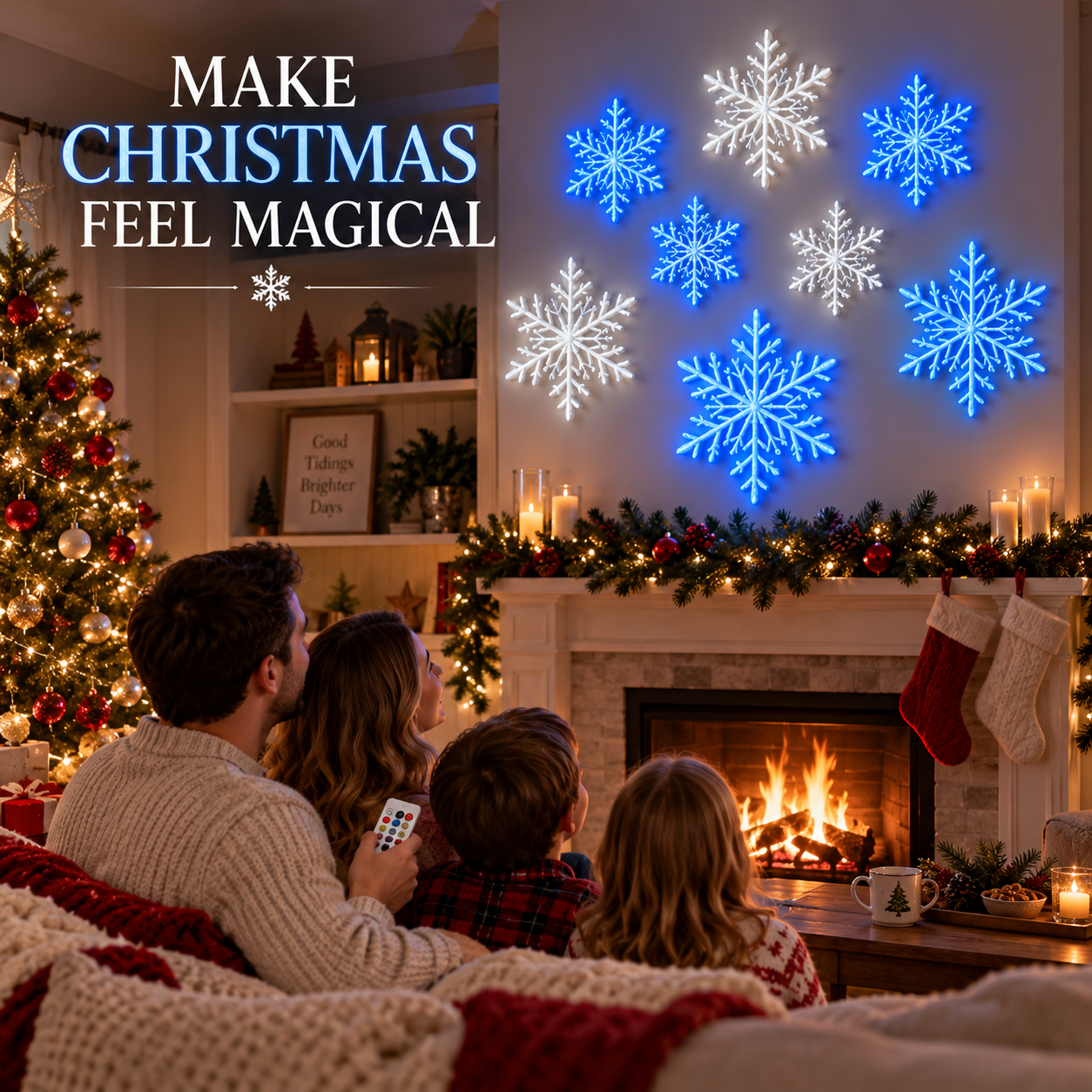 🧊LED Snowflake Wall Lights — 3D Christmas Wall Decor