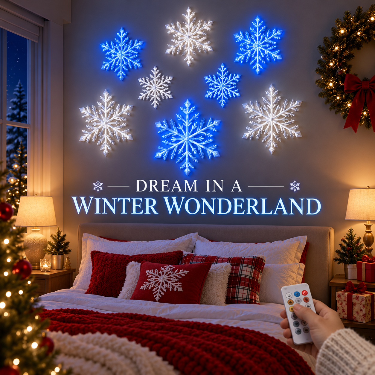 🧊LED Snowflake Wall Lights — 3D Christmas Wall Decor
