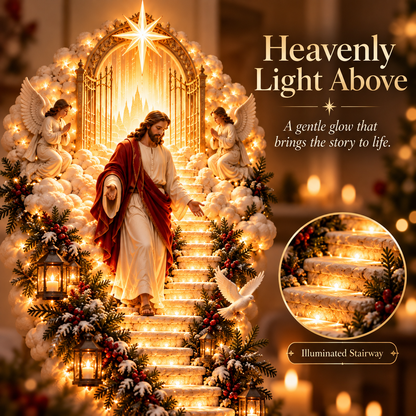 ⏳ 49% OFF ✨ Jesus Light of Heaven Nativity Wall Hanging – Christmas Decor ✝️