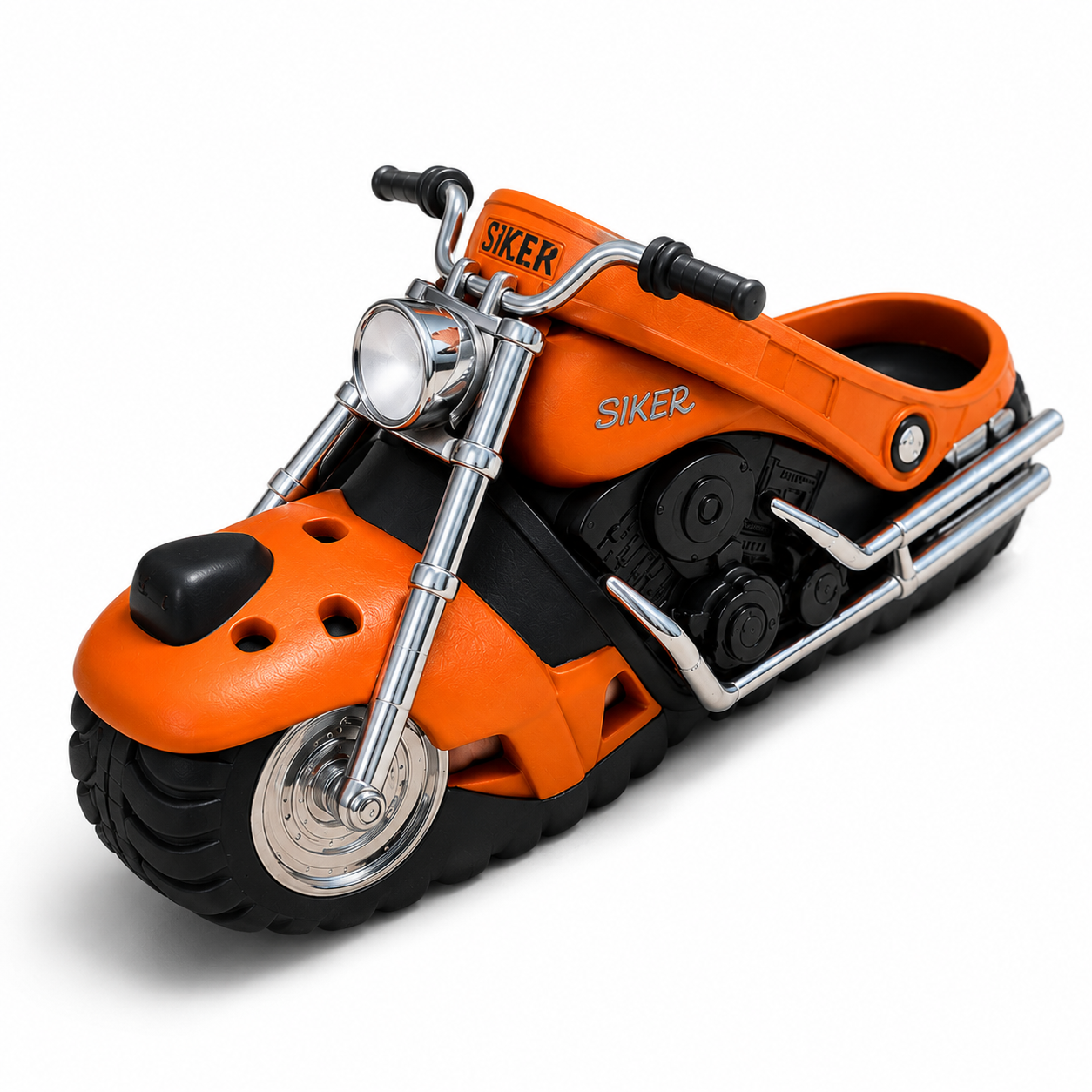 🏍️🔥 Motorcycle Slippers – Real LED Headlights, Unique Design, Non-Slip, Water-Friendly🔥