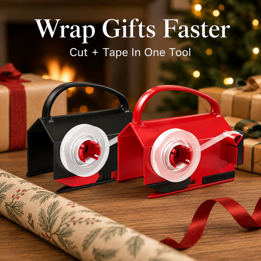 🎁2-in-1 Wrapping PaperCutter & Tape Dispenser -Faster Gift Wrapping Tool