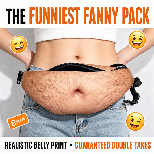 Beer Belly Fanny Pack | Realistic Belly Print Waist Bag in 4 Patterns