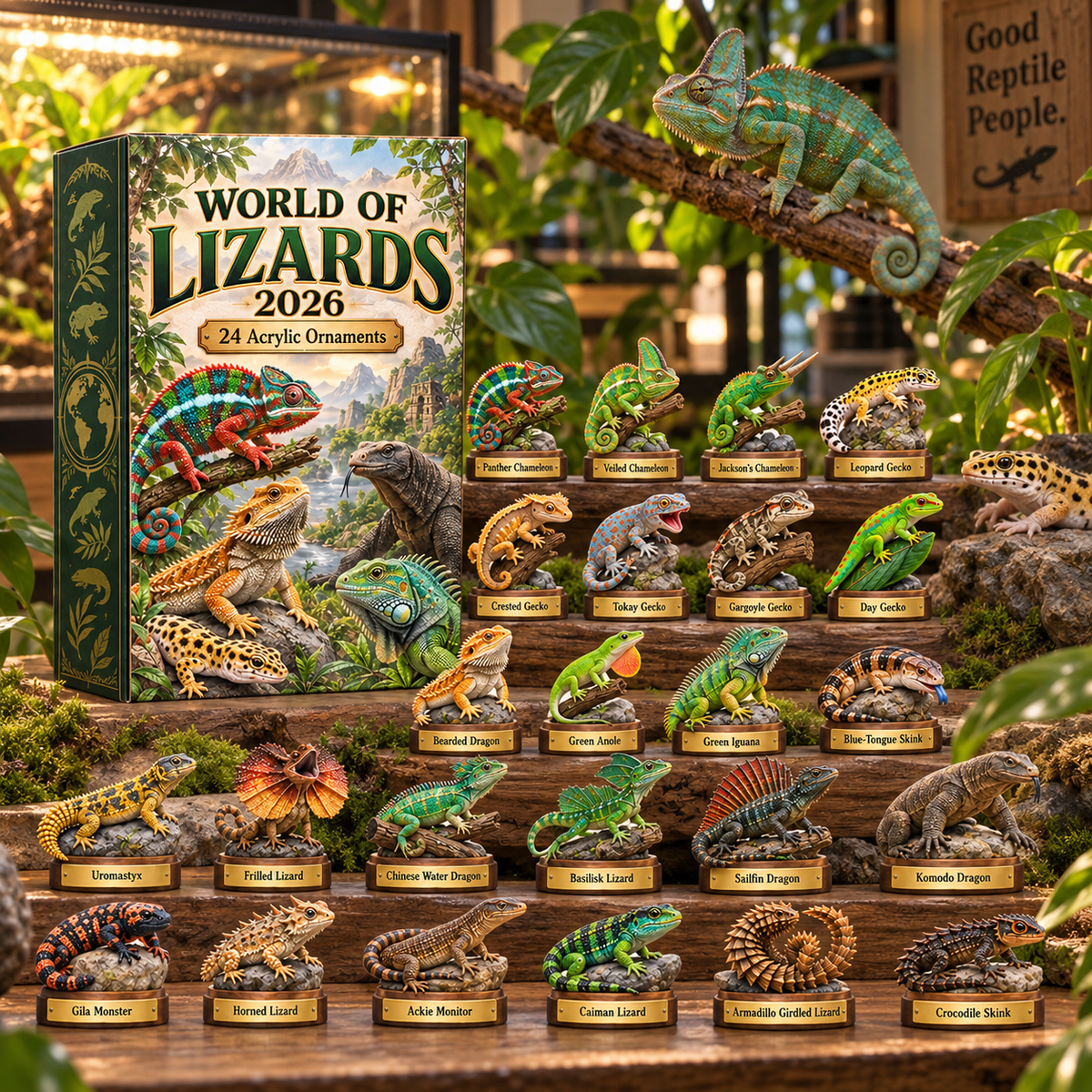 CHRISTMAS KICKOFF 49% OFF - World Of Lizards Advent Calendar 2026 - 24-Day Festive Countdown