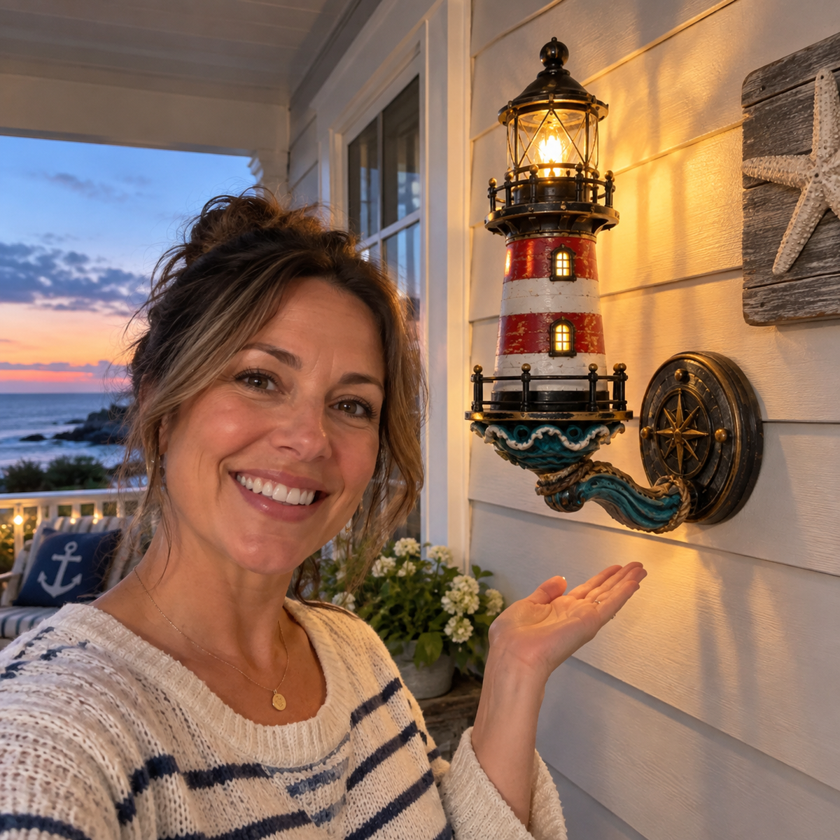 🌊Vintage Coastal Lighthouse Wall Light