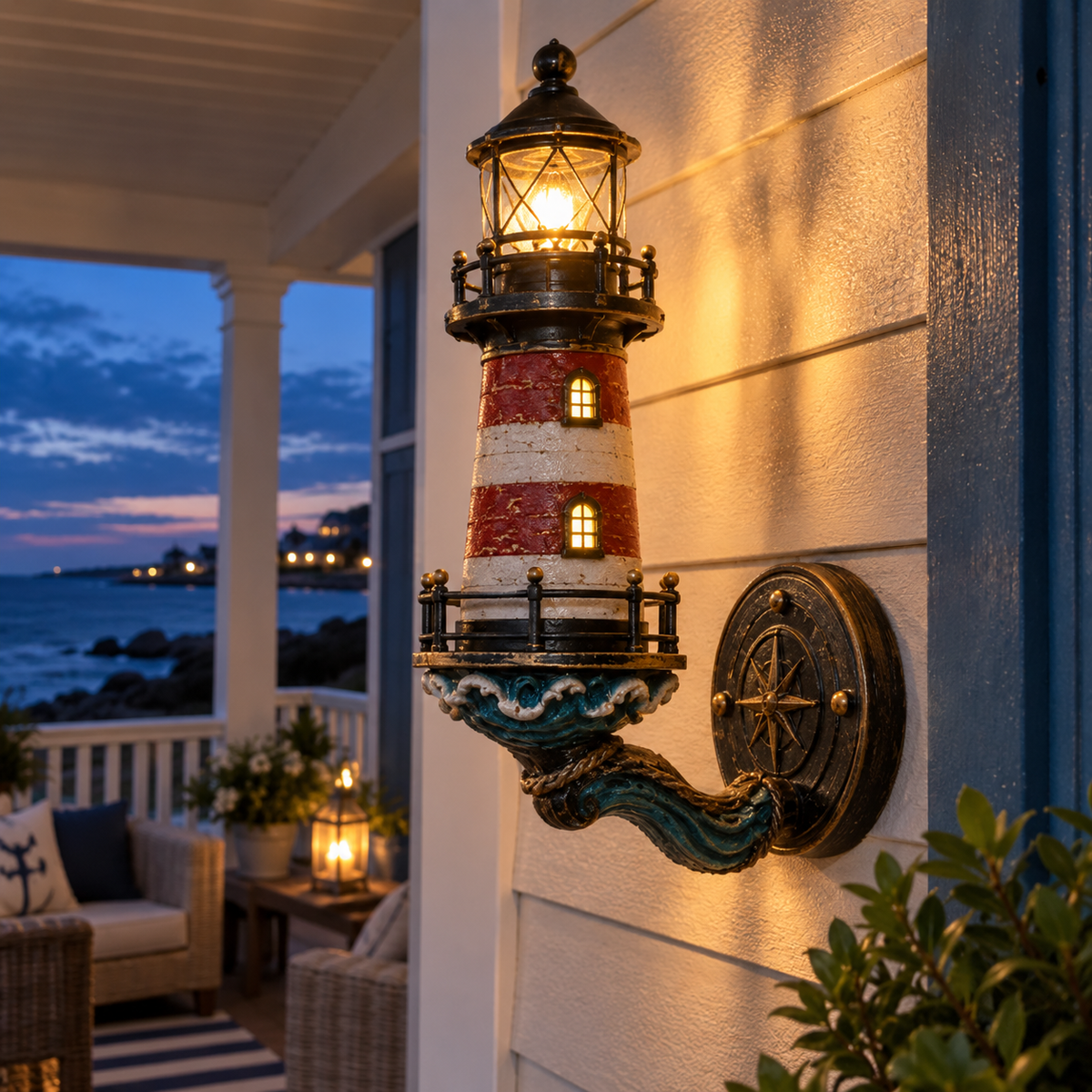 🌊Vintage Coastal Lighthouse Wall Light